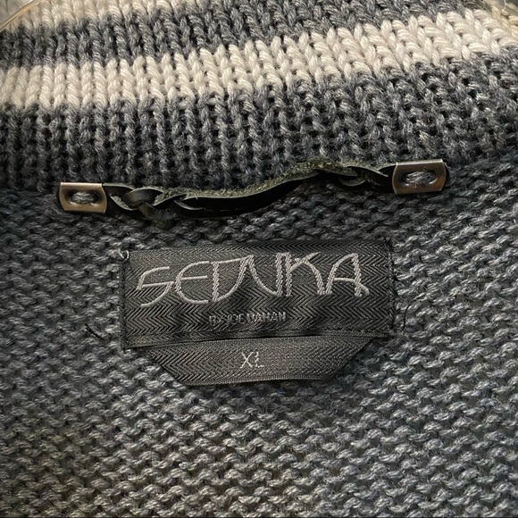 SEDUKA BY JOE DEHAN Gray White Wool Blend Cardigan Size XL - Picture 3 of 8